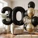 Стильный сет шариков с цифрами &laquo;Black & Gold Party&raquo; 5083 фото 1