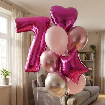 Кульки на день народження для дівчинки &laquo;Pink Party&raquo; 5515 фото